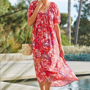 Anthropologie sundry floral midi dress
